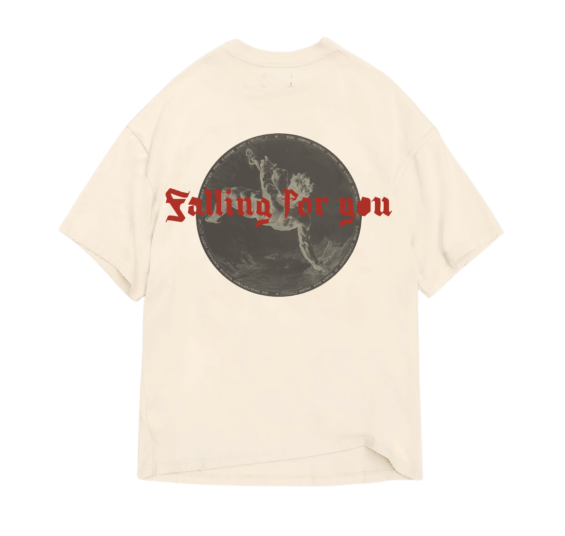 FALLING FOR YOU CREAM TEE