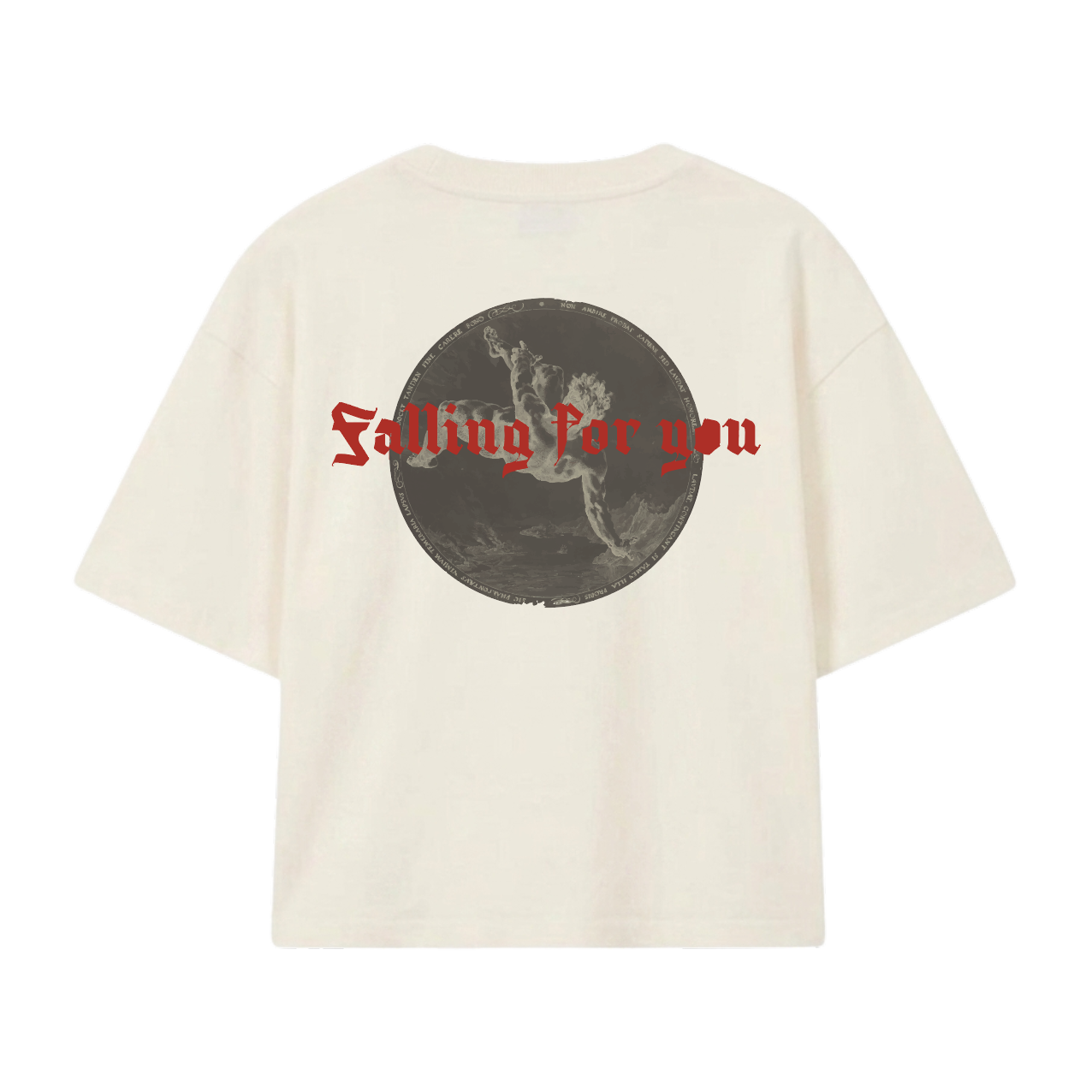 FALLING FOR YOU CREAM TEE