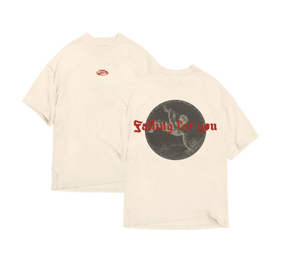 FALLING FOR YOU CREAM TEE