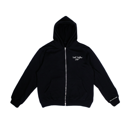 WILD ZIP-UP HOODIE - BLACK