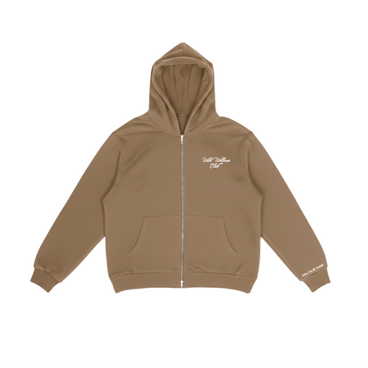 WILD ZIP-UP HOODIE - CAMEL