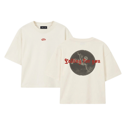 FALLING FOR YOU CREAM TEE
