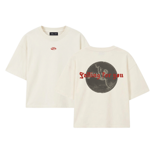 FALLING FOR YOU CREAM TEE