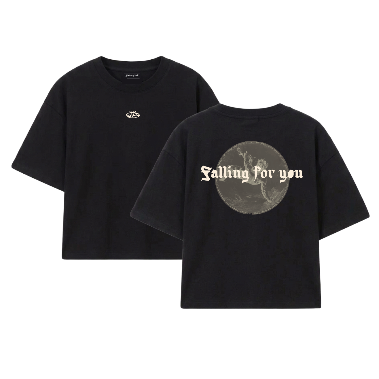 FALLING FOR YOU BLACK TEE